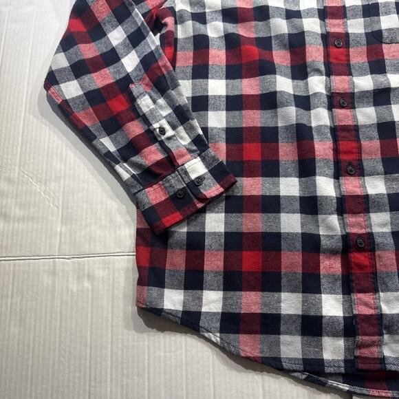 Croft & Barrow Flannel Shirt Mens Large Button Down Long Sleeve Plaid - Picture 4 of 10
